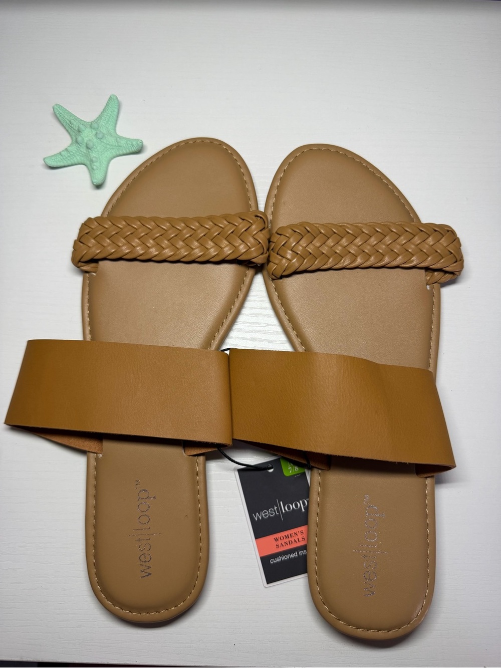 BRAND NEW Tan Westloop Sandals, Size 7/8